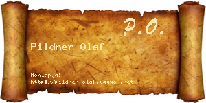 Pildner Olaf névjegykártya